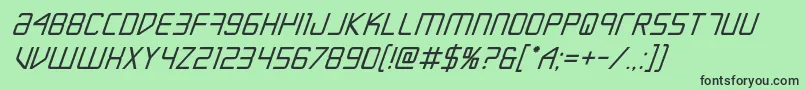 Escapeartistboldital Font – Black Fonts on Green Background