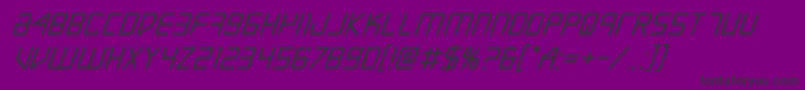 フォントEscapeartistboldital – 紫の背景に黒い文字