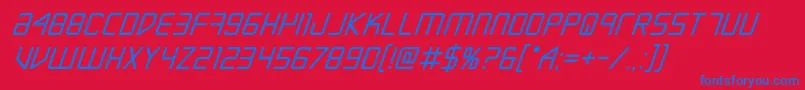 Police Escapeartistboldital – polices bleues sur fond rouge