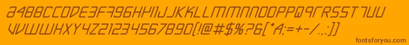 Escapeartistboldital Font – Brown Fonts on Orange Background