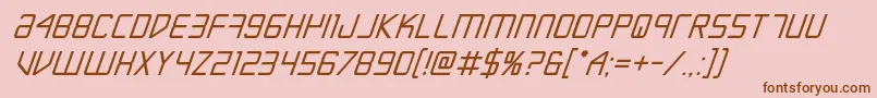 Escapeartistboldital Font – Brown Fonts on Pink Background