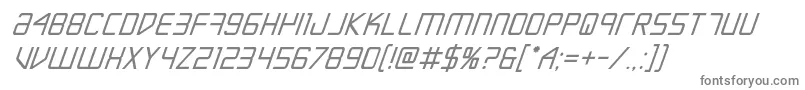 Escapeartistboldital Font – Gray Fonts on White Background