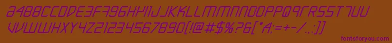 Escapeartistboldital Font – Purple Fonts on Brown Background