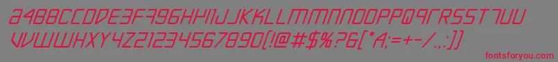 Escapeartistboldital Font – Red Fonts on Gray Background