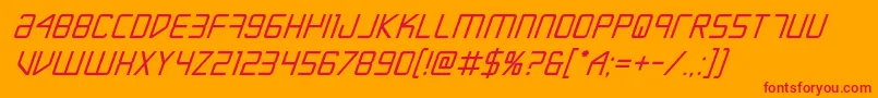 Escapeartistboldital Font – Red Fonts on Orange Background