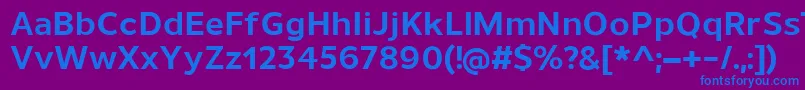 UnimanBold Font – Blue Fonts on Purple Background