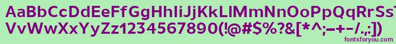 UnimanBold Font – Purple Fonts on Green Background