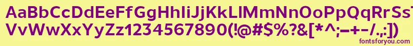 UnimanBold Font – Purple Fonts on Yellow Background