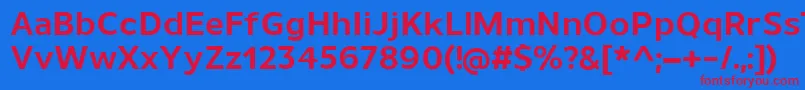 More about UnimanBold Font UnimanBold Font – Red Fonts on Blue Background