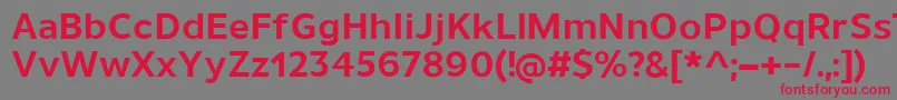 UnimanBold Font – Red Fonts on Gray Background