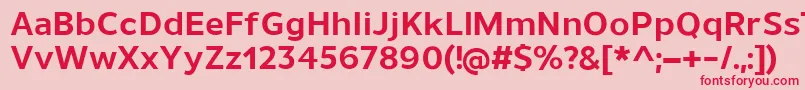 UnimanBold Font – Red Fonts on Pink Background