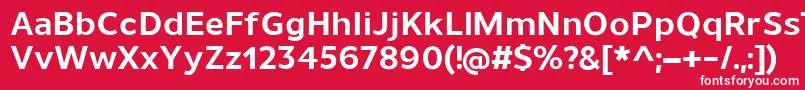 UnimanBold Font – White Fonts on Red Background