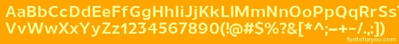 UnimanBold Font – Yellow Fonts on Orange Background