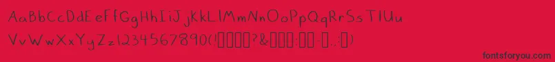 Flunkie Font – Black Fonts on Red Background