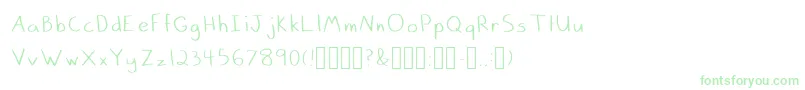 Flunkie Font – Green Fonts on White Background