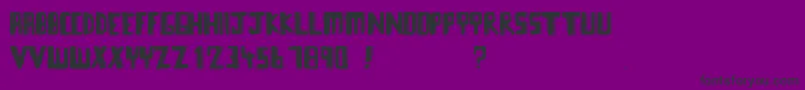 Czcionka Towerblocks – czarne czcionki na fioletowym tle