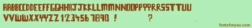 Towerblocks Font – Brown Fonts on Green Background