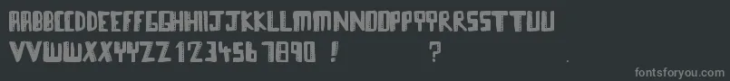 Lisätietoja Towerblocks-fontista Towerblocks-fontti – harmaat kirjasimet mustalla taustalla