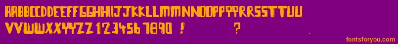 Towerblocks Font – Orange Fonts on Purple Background