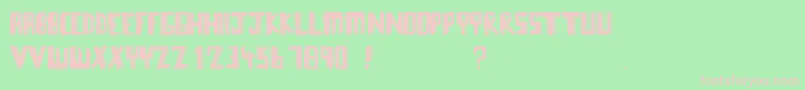 Towerblocks Font – Pink Fonts on Green Background