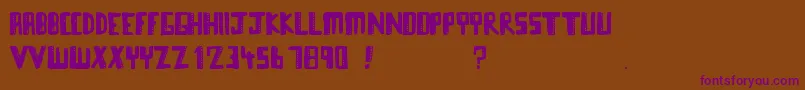 Towerblocks Font – Purple Fonts on Brown Background