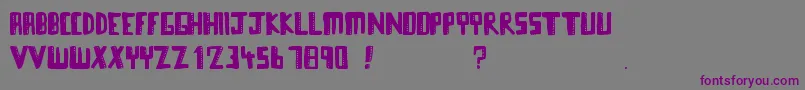 Weitere Informationen zur Towerblocks-Schriftart Towerblocks-Schriftart – Violette Schriften auf grauem Hintergrund
