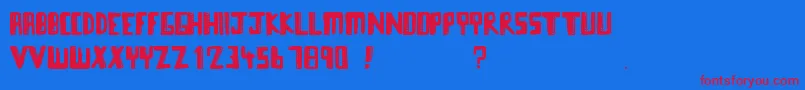 Шрифт Towerblocks – красные шрифты на синем фоне