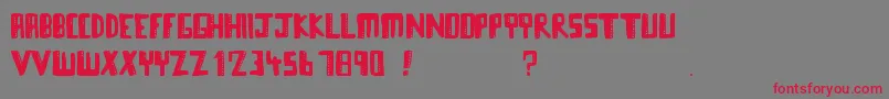 Towerblocks Font – Red Fonts on Gray Background