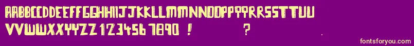 Lisätietoja Towerblocks-fontista Towerblocks-fontti – keltaiset fontit violetilla taustalla