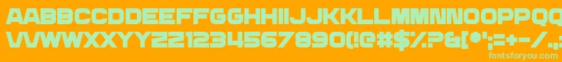 DailyMix3 Font – Green Fonts on Orange Background