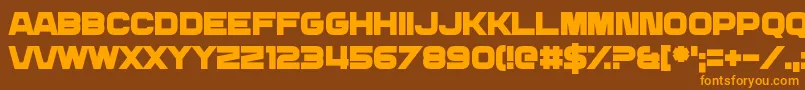 Czcionka DailyMix3 – pomarańczowe czcionki na brązowym tle