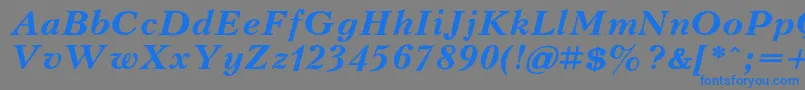 KudrashovcBolditalic Font – Blue Fonts on Gray Background