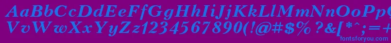 KudrashovcBolditalic Font – Blue Fonts on Purple Background