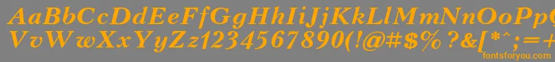 KudrashovcBolditalic Font – Orange Fonts on Gray Background