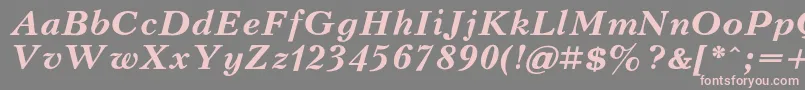 KudrashovcBolditalic Font – Pink Fonts on Gray Background