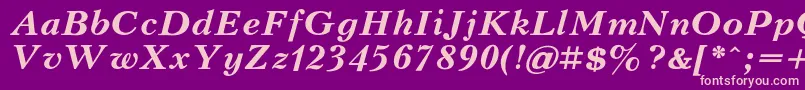 KudrashovcBolditalic Font – Pink Fonts on Purple Background