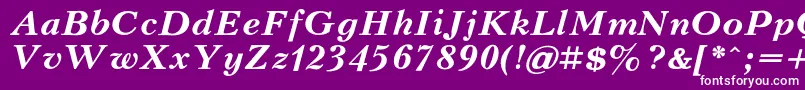 KudrashovcBolditalic Font – White Fonts on Purple Background