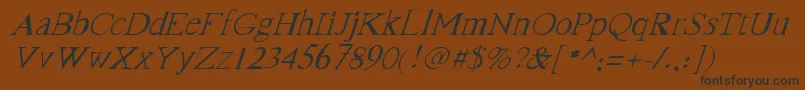 FranktimesItalic Font – Black Fonts on Brown Background