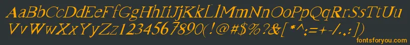 fuente FranktimesItalic – Fuentes Naranjas Sobre Fondo Negro