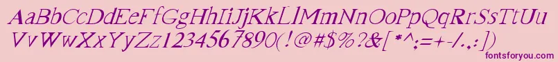 Шрифт FranktimesItalic – фиолетовые шрифты на розовом фоне