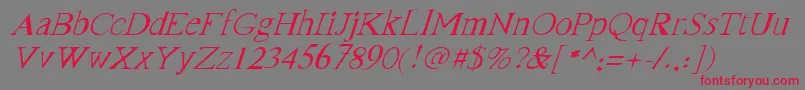 Шрифт FranktimesItalic – красные шрифты на сером фоне