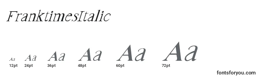 Размеры шрифта FranktimesItalic