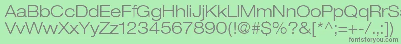 Heaveneticaextd4Ltsh Font – Gray Fonts on Green Background