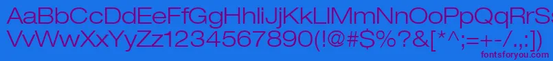 Heaveneticaextd4Ltsh Font – Purple Fonts on Blue Background