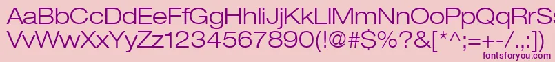 Heaveneticaextd4Ltsh Font – Purple Fonts on Pink Background