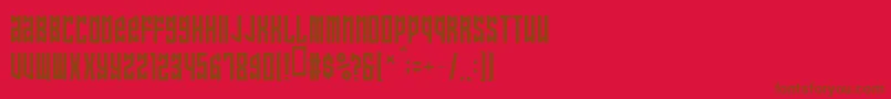 Ozone ffy-fontti – ruskeat fontit punaisella taustalla