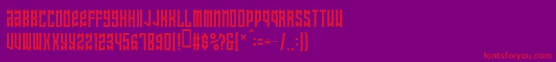 Ozone ffy Font – Red Fonts on Purple Background