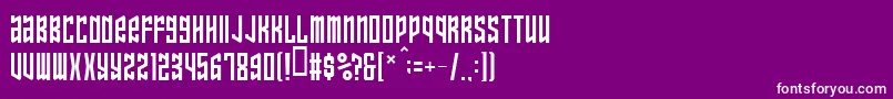 Ozone ffy Font – White Fonts on Purple Background