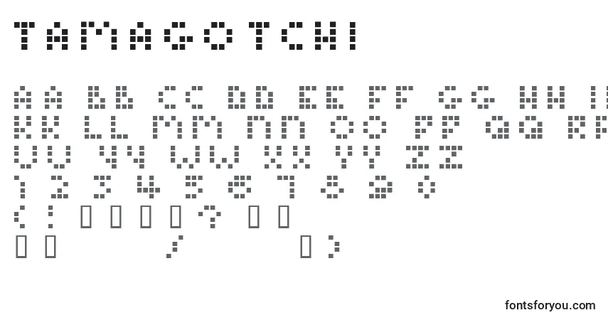 Schriftart Tamagotchi – Alphabet, Zahlen, spezielle Symbole
