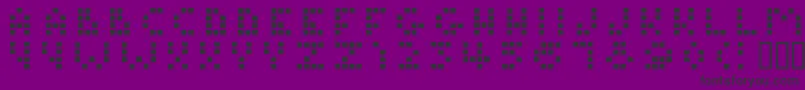 Czcionka Tamagotchi – czarne czcionki na fioletowym tle